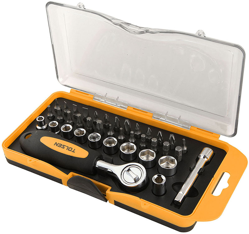 38PCS BITS & SOCKETS SET (TL20035) | FASTENING TOOLS NZ | Tolsen NZ